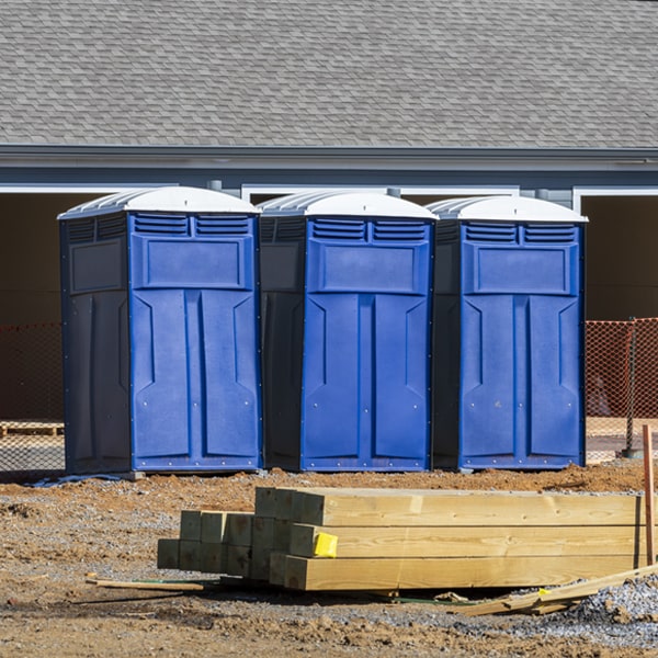 what is the expected delivery and pickup timeframe for the portable restrooms in Saronville NE